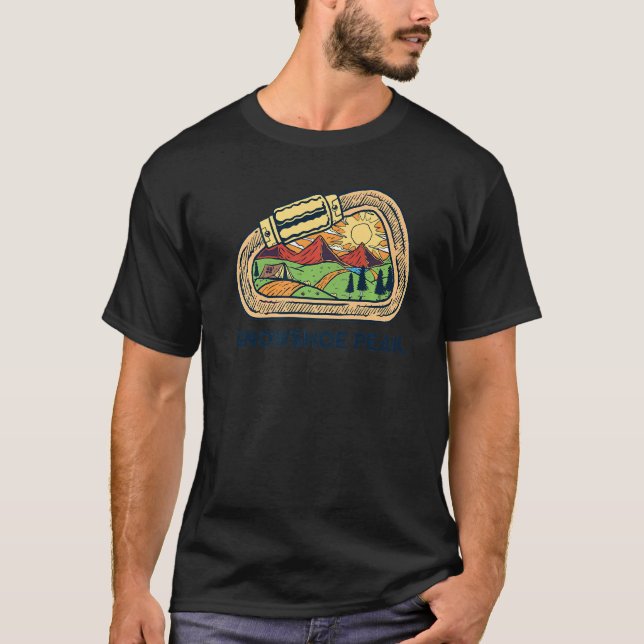 Schneeschuhspitze Bergsteiger Wandern T-Shirt (Vorderseite)