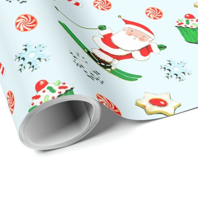 Schneeschuhverleih Geschenkpapier (Rolleneckpunkt)