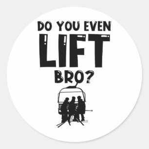 Schneeschuhwandern auch mit dem Lift Snowboard Runder Aufkleber