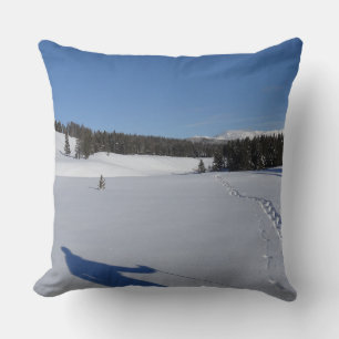Schneeschuhwandern im Yellowstone-Nationalpark Kissen