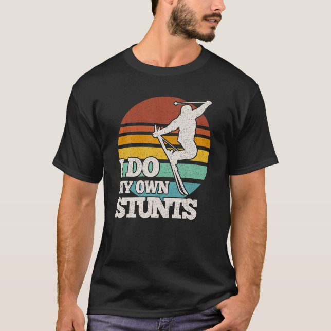 Schneeschuhwandern macht ich meinen eigenen Stunts T-Shirt (Vorderseite)