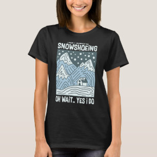 Schneeschuhwandern Stiefel Schneeschuhe Wanderwege T-Shirt