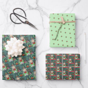 SCHNEESCHWÄTER, SCHWARZE CAT XMAS HALLOWEG GESCHENKPAPIER SET