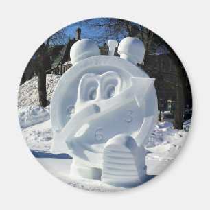 Schneeskulptur, Quebec, Kanada Magnet