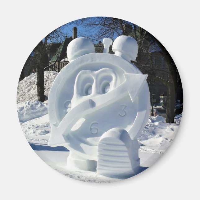 Schneeskulptur, Quebec, Kanada Magnet (Vorne)