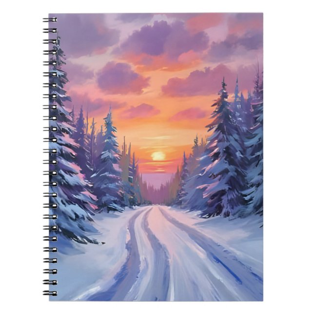 Schneesonntag | Winterliche Berglandschaft Notizblock (Vorderseite)