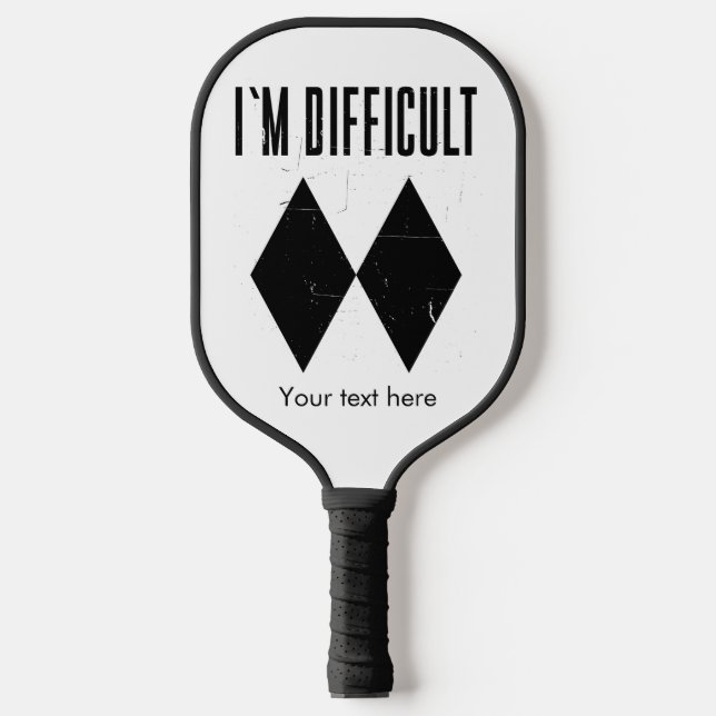 Schneesportarten Ich bin schwer Ski Gag Pickleball Schläger (Vorderseite)