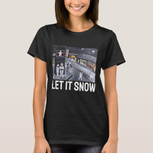 Schneestadt-Gemälde von Alfred Fox T-Shirt