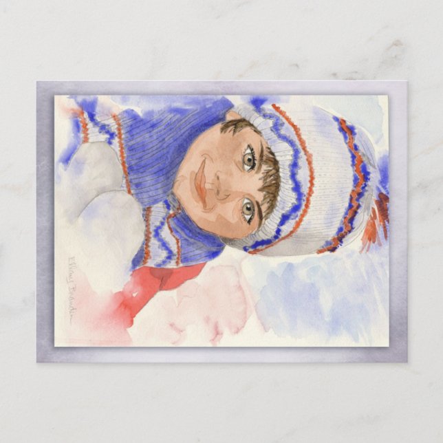 Schneestag Postkarte (Vorderseite)