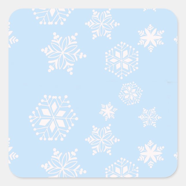 Schneestag Quadratischer Aufkleber (Vorderseite)