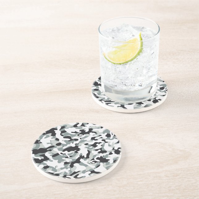 Schneestaub Getränkeuntersetzer (Seite)