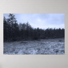Schneestaub im Moor Poster