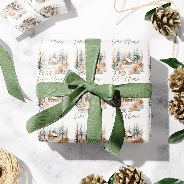 Schneestelle wie Zuhause, Weihnachten in der Bergh Geschenkpapier (Von Creator hochgeladen)