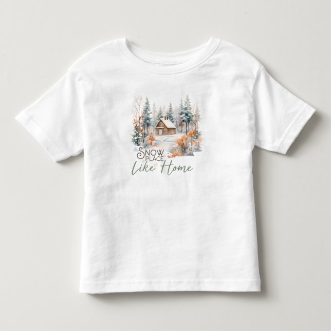 Schneestelle wie Zuhause, Weihnachten in der Bergh Kleinkind T-shirt (Vorderseite)