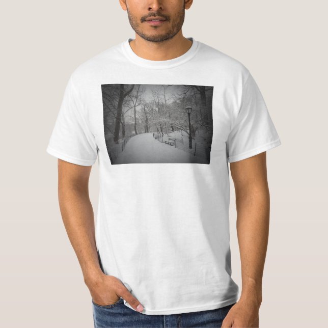 Schneesturm, Central Park, New York City T-Shirt (Vorderseite)