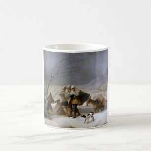 Schneesturm im Winter Kaffeetasse
