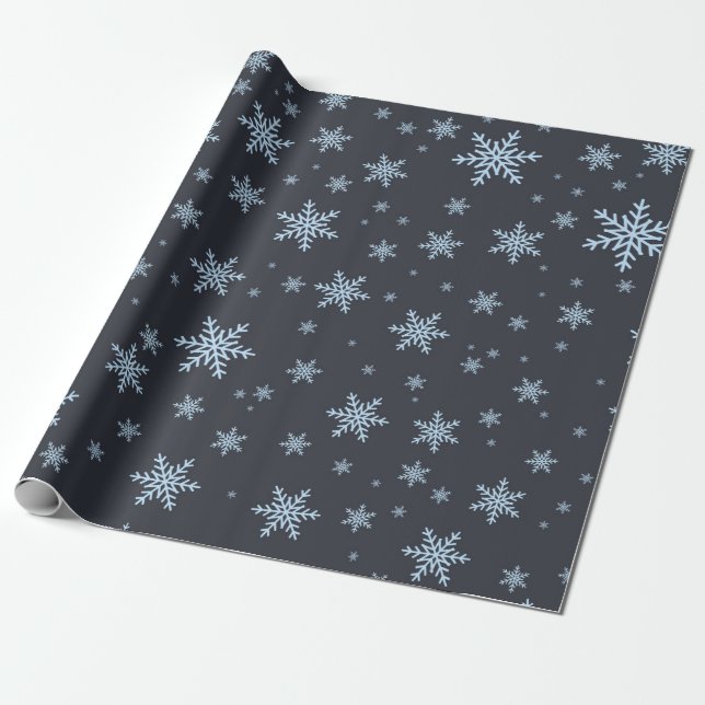 Schneesturm in der Nacht Geschenkpapier (Ungerollt)