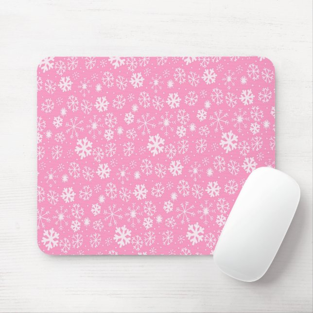 Schneesturm in Pastellrosa Mousepad (Mit Mouse)