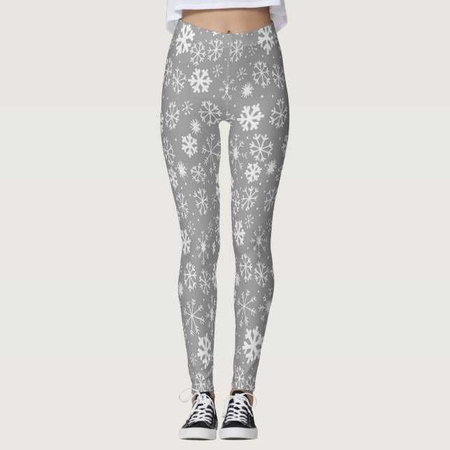 Schneesturm in Silbergrau Leggings (Vorderseite)