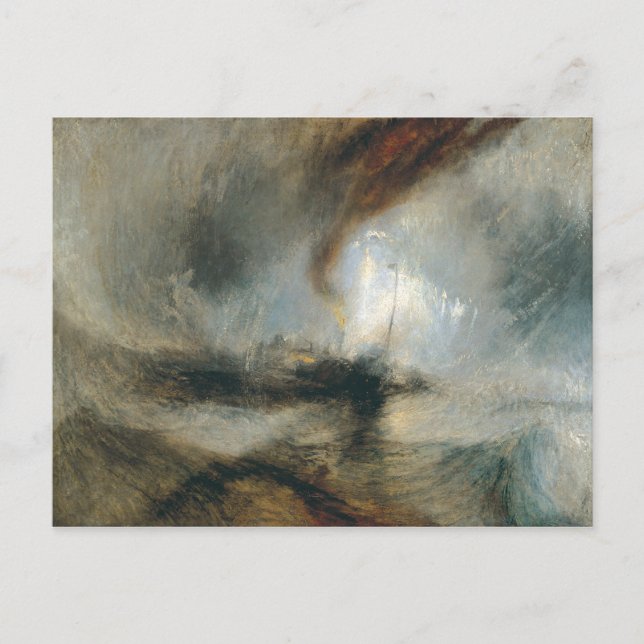 Schneesturm Postkarte (Vorderseite)