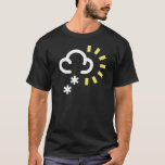 Schneesturm: Symbol für Retro-Wettervorhersage T-Shirt<br><div class="desc">Schneesturm: Symbol für Retro-Wettervorhersage</div>