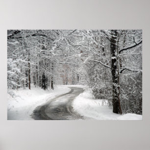 Schneeszene Art Print Poster