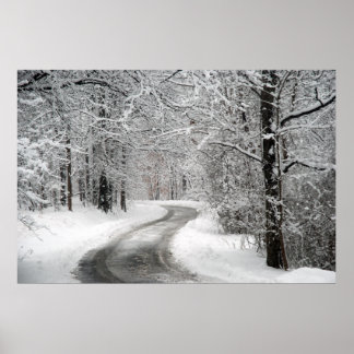Schneeszene Art Print Poster