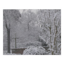 Schneeszene Imitate Wrapped Canvas Print