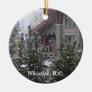 Schneeszene in Whistler, B.C. Keramikornament