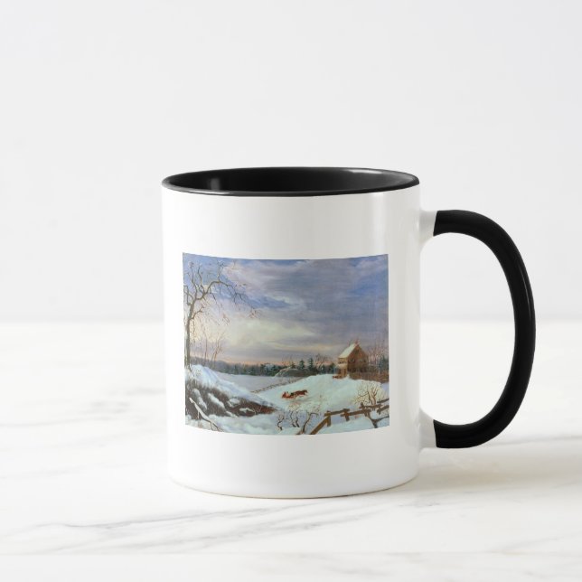 Schneeszene, Neu-England Tasse (Rechts)