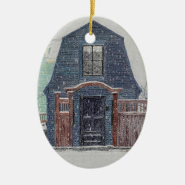 Schneetag Keramik Ornament
