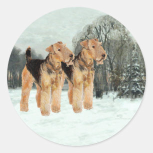 Schneetag Runder Aufkleber