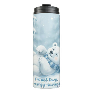 Schneetagesschlaf Thermosbecher