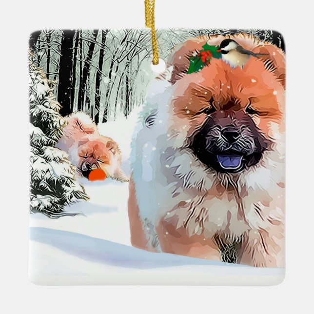 SCHNEETAGSWAHL KERAMIKORNAMENT (Vorderseite)