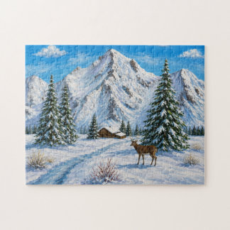 Schneetal im Gebirge