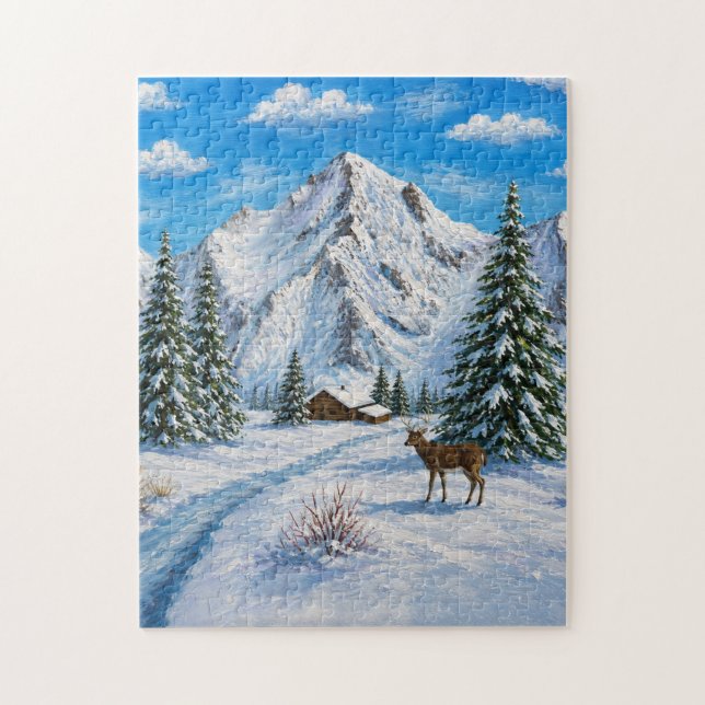 Schneetal im Gebirge (Vertikal)