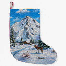 Schneetal im Gebirge Kleiner Weihnachtsstrumpf