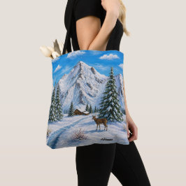 Schneetal im Gebirge Tasche