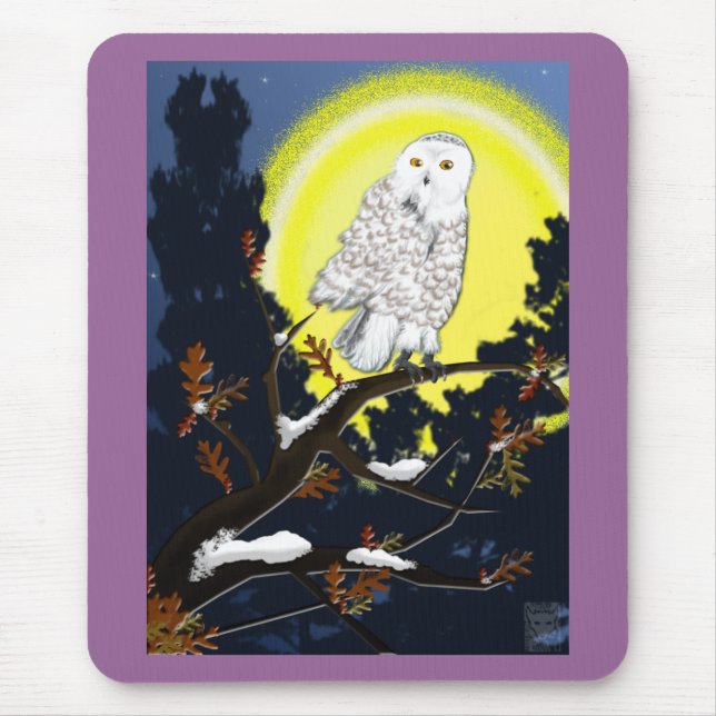 Schneeule Mousepad (Vorne)