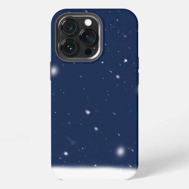 Schneeuntergrund iPhone 13 Pro Hülle (Hinten)