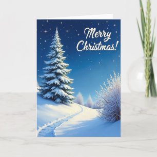 Schneevereinte Weihnachtskarte Karte
