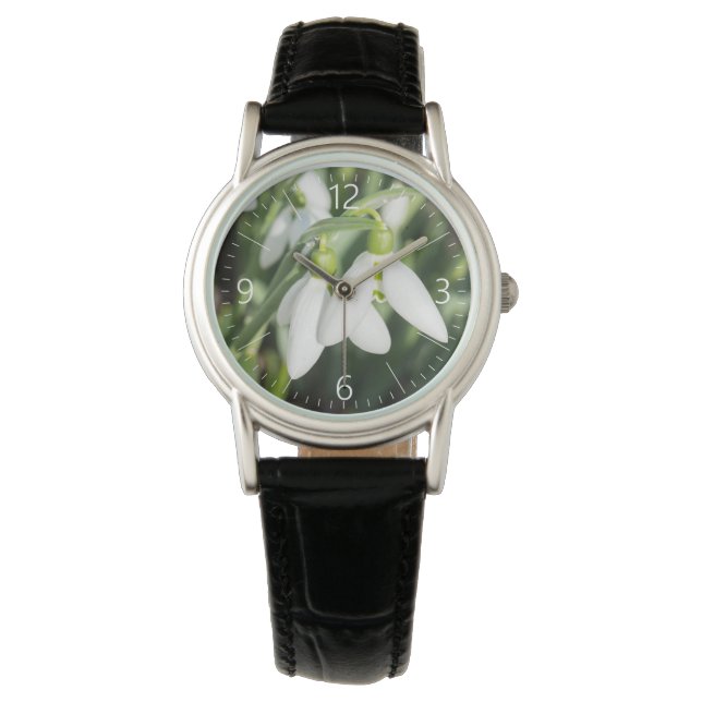 Schneeverfahren-Blume Armbanduhr (Vorderseite)