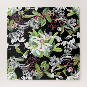 Schneeverfahren & Orchideen: Schwarzes Muster
