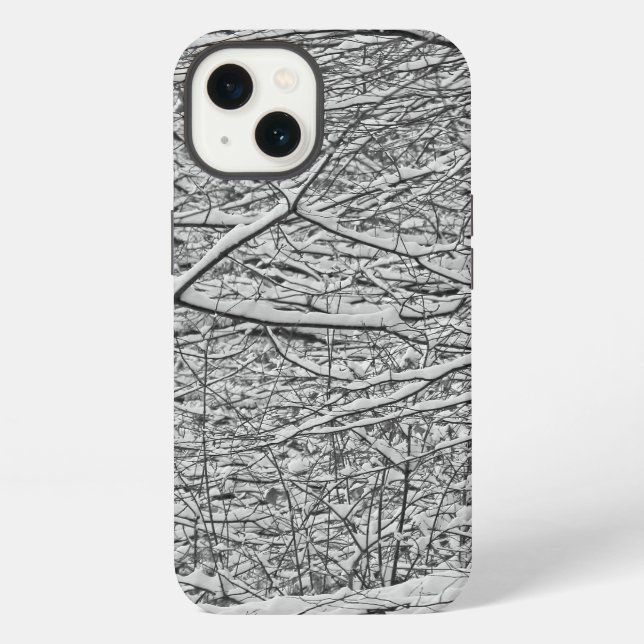 Schneeverzweigte iPhone Hülle (Rückseite)