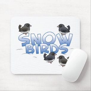 Schneevögel Mousepad