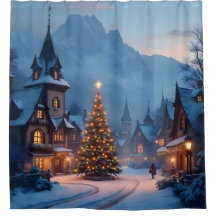 Schneevoller Abend auf dem Platz - 