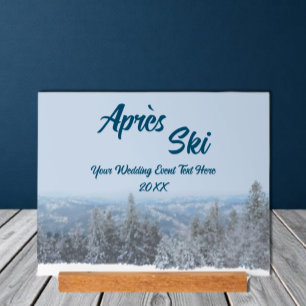 Schneewald Apres Ski Wedding Event Acrylschild