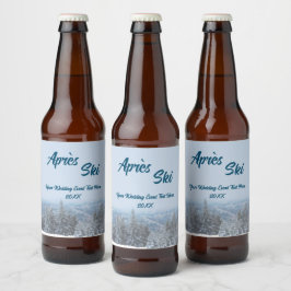 Schneewald Apres Ski Wedding Event Bierflaschenetikett