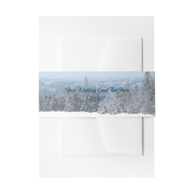 Schneewald Apres Ski Wedding Event Einladungsbanderole (Vorderseite Beispiel)