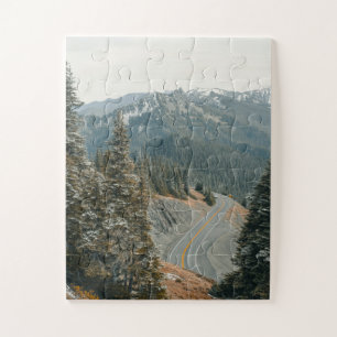 Schneewald auf dem Highway